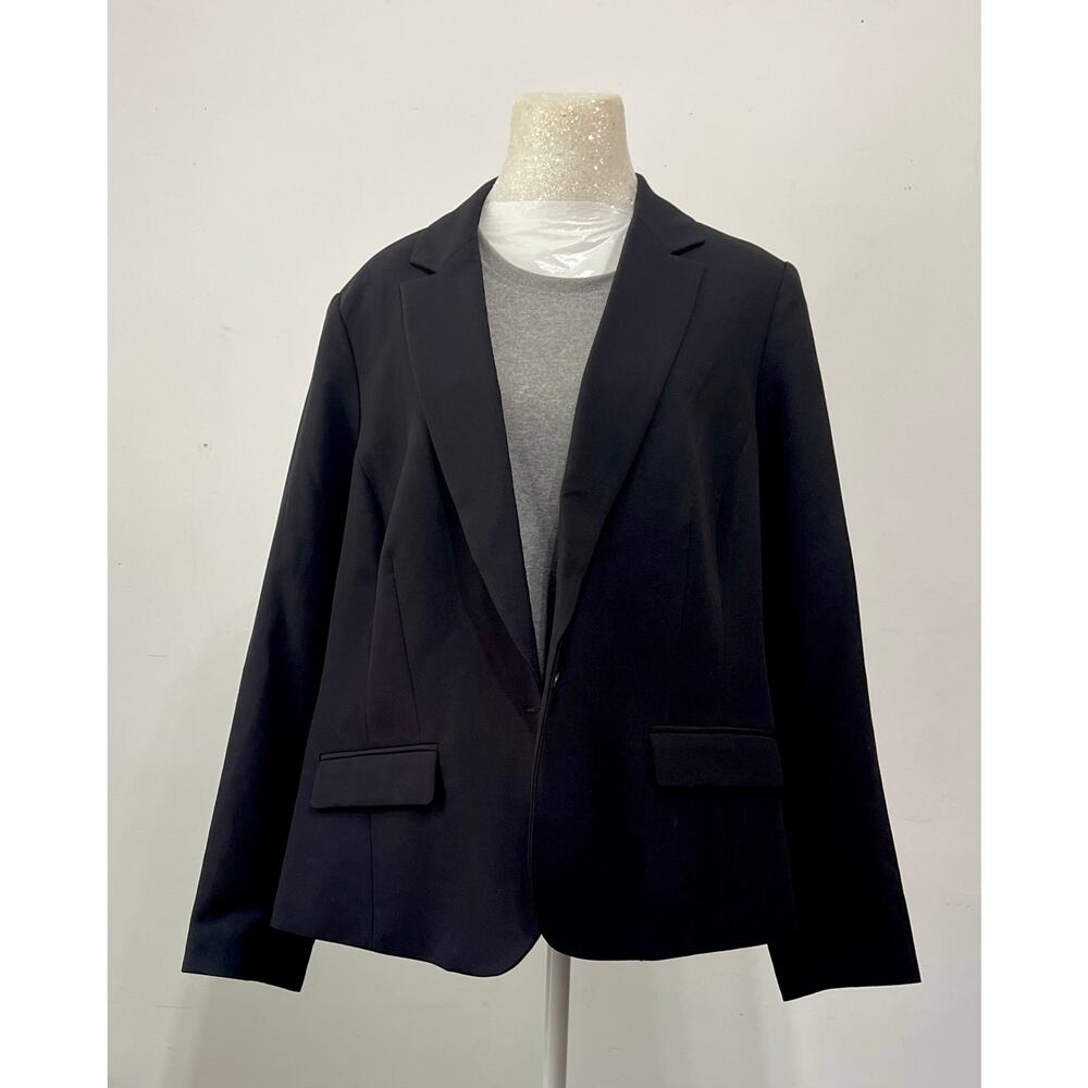 Worthington‎ black blazer sz 20w tailored workwear minimalist business casual
